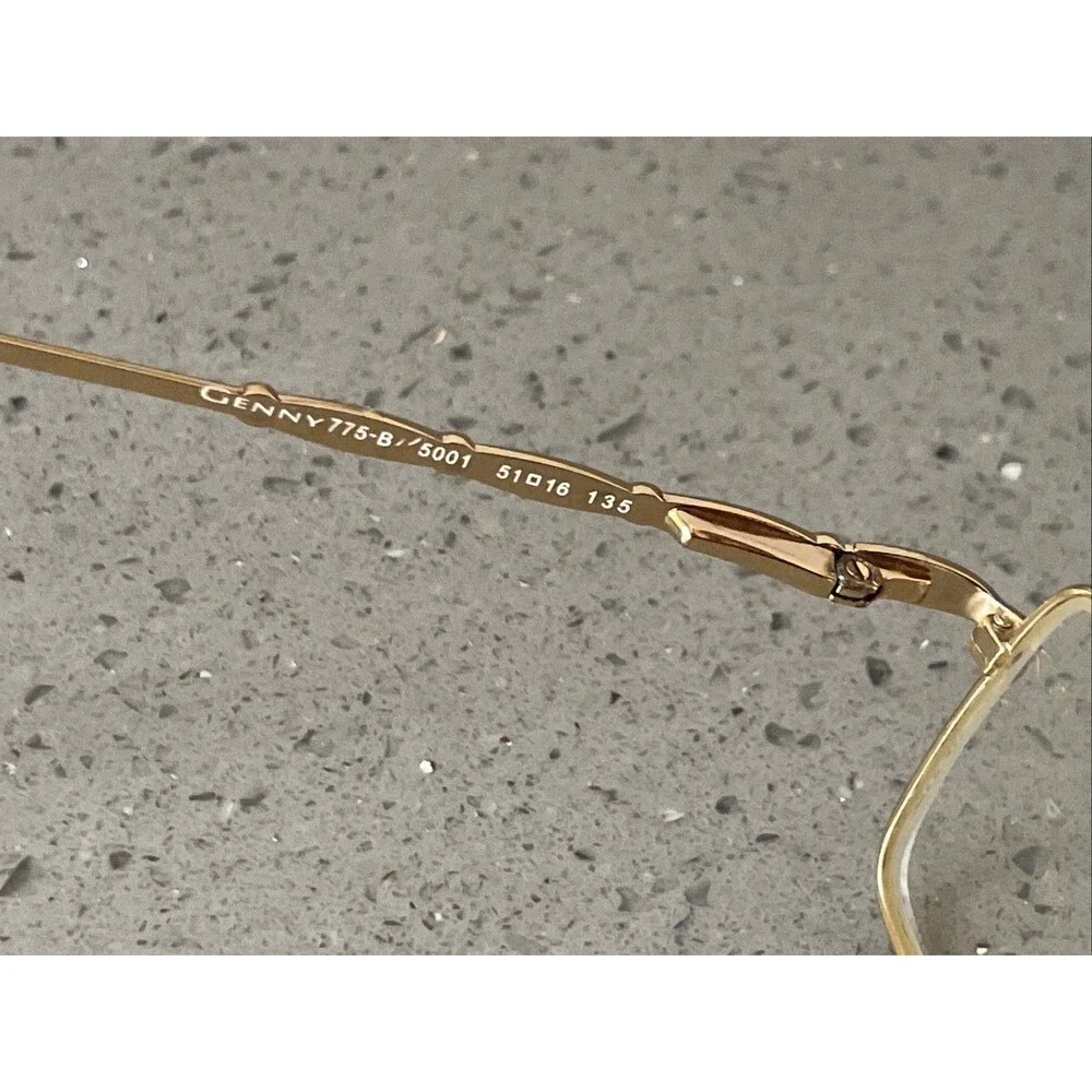 Genny 775-B Eyeglasses Frames ONLY 51-16-135 5001 Italy Full Rim rectangle